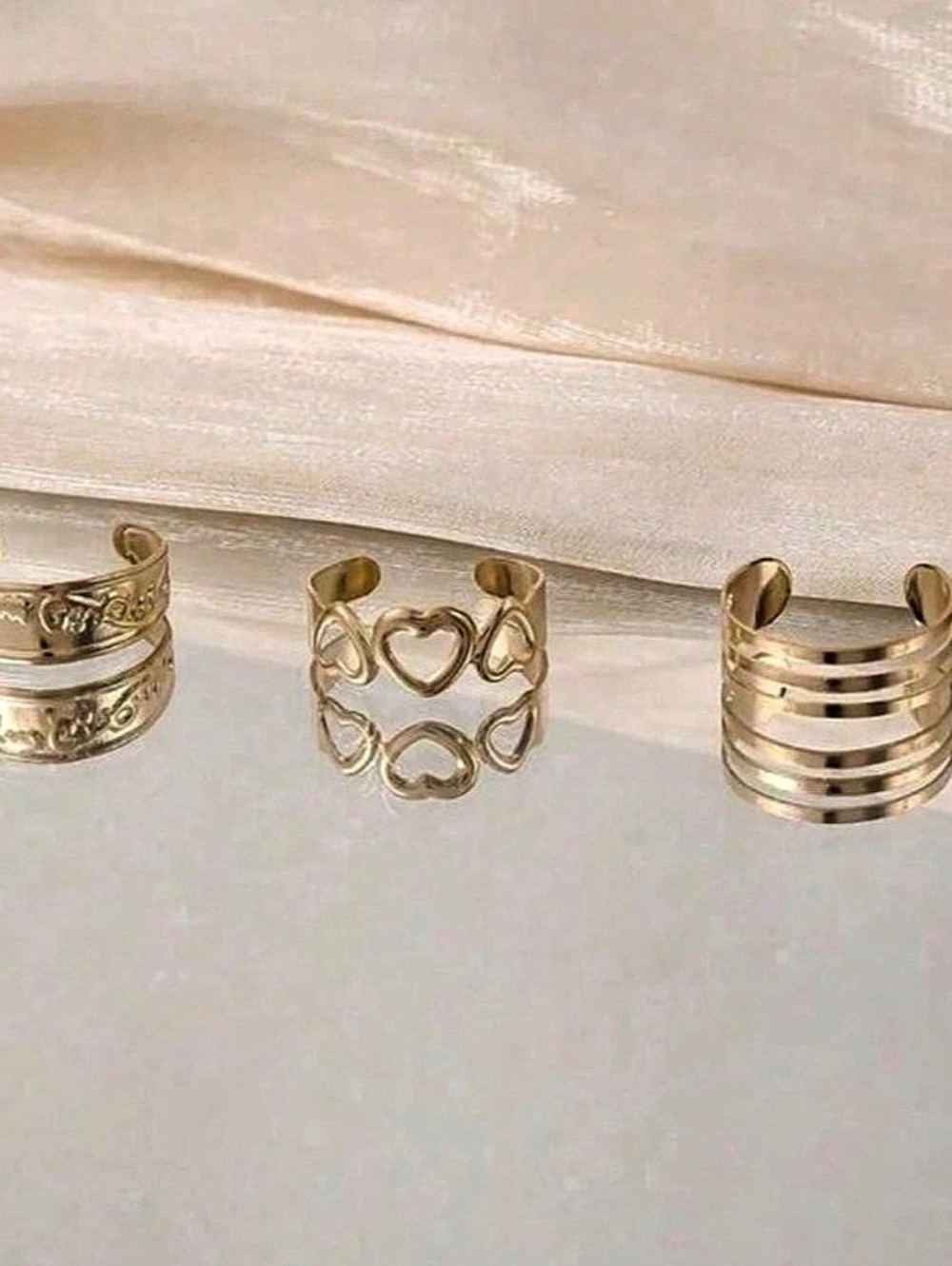 Gold Tone Ring Set